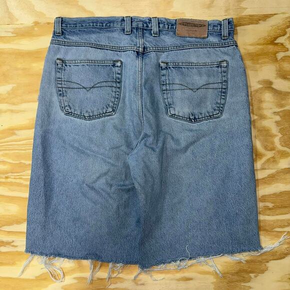 Vintage y2k anchor blue baggy fit cutoff 1990s skate jorts - Picture 1 of 5